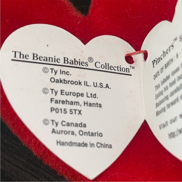 Ty Beanie Baby Pinchers PVC Pellets Rare - Picture 7 of 14